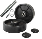 Pallet Jack/Truck Steering Wheels 7" Set with Axle, Fasteners & Protective Caps
