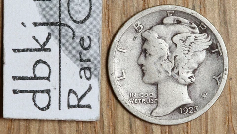 1923 (P) Mercury Dime 10¢ - VG - Very Good Cover