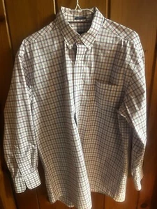 EUC Tommy Hilfiger 16.5-32/33 Blue, Red, Pink & White Plaid Long Sleeve Shirt - Picture 1 of 7