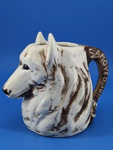 1971 Greentree Pottery First Edition Audubon Iowa Samoyed Dog Mug Father's Day  - Picture 1 of 10