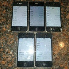 Menge 5 *** Apple iPhone 4s (4) 16gb (1) 32gb schwarz a1387 (at&t) - iOS-df9204