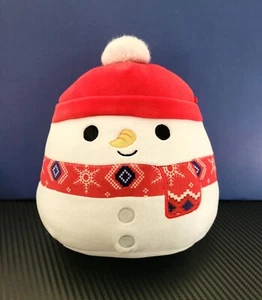 Squishmallows Manny Snowman Festive Scarf Hat 8" Plush Stuffed Animal - Picture 1 of 3