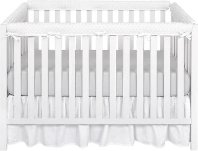Cubierta protectora de riel de cuna de bebé 4 piezas envoltura protectora segura para la dentición para cuna estándar Foto 1 de 4