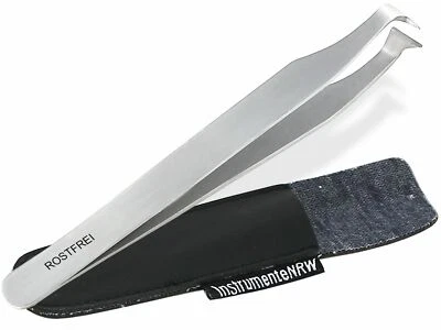 Fischgrätenzange Fischgrätenpinzette Pinzette Grätenzange 11 cm mit Etui Set - Bild 1 von 4