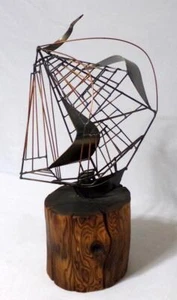 Jeff Kurek Brutal Mid Century Modern Sailboat Sculpture - Picture 1 of 9
