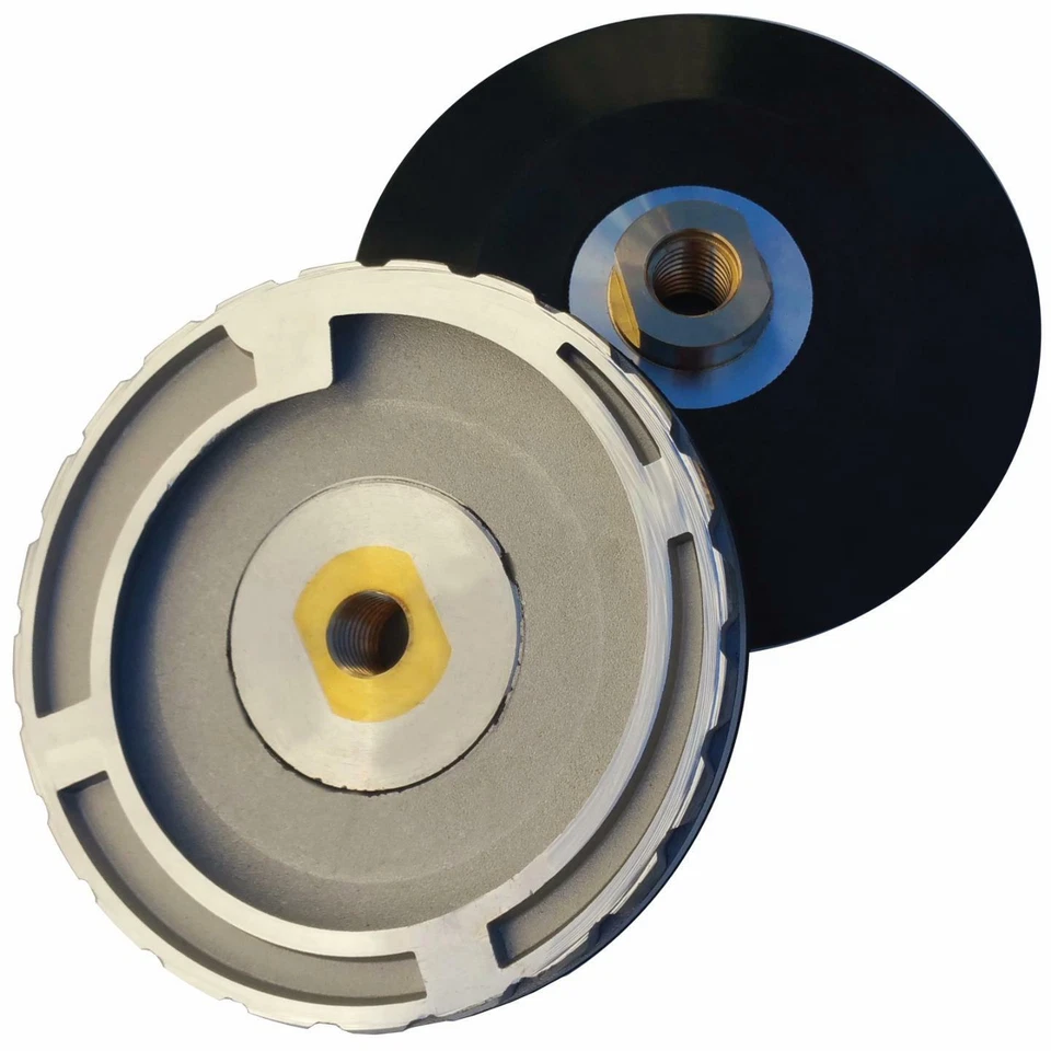 Stadea Snail Lock Adapter 4" Aluminium Backer Pad Rigid Holder with 5/8"11 Arbor