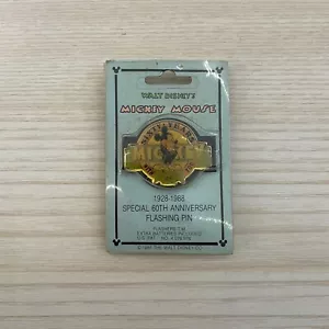 Mickey’s Mouse Sixty Years With You 60th Anniversary Walt Disney Flashing Pin - Bild 1 von 2