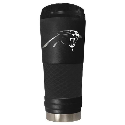 Carolina Panthers 24oz Stealth Stainless Steel Tumbler Travel Mug Insulated Cover