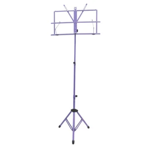 New Adjustable Strong Folding Sheet Music Stand w Carrying Bag-Purple - Picture 1 of 2