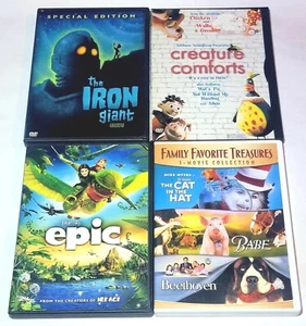 The Iron Giant, Creature Comforts, Epic, Babe, Beethoven & Cat In The Hat DVD - Picture 1 of 9