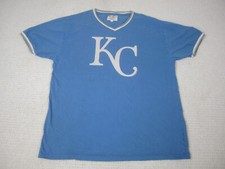 Kansas City Royals Shirt Mens XL Blue Short Sleeve MLB Baseball Graphic Print