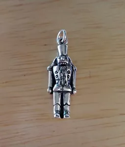 Plata de Ley 3D 25x8mm Sólido 3.5 gramos Cascanueces de Navidad Dije! - Imagen 1 de 4