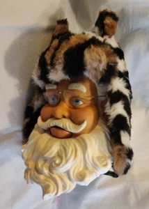 Furry Trapper Style Hat Tri Color Stripe - Picture 1 of 8