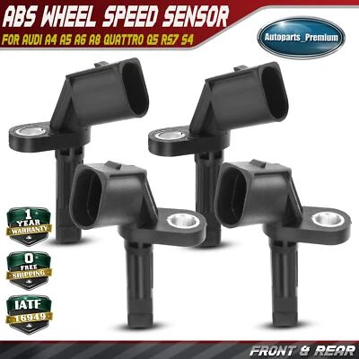 4x Front & Rear ABS Wheel Speed Sensors for Audi A4 A5 A6 A8 Quattro Q5 RS7 S4 - Image 1 of 4