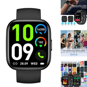 Bluetooth Call Smart Watch Heart Rate BP Sleep Fitness Monitor Waterproof Watch - Picture 1 of 12