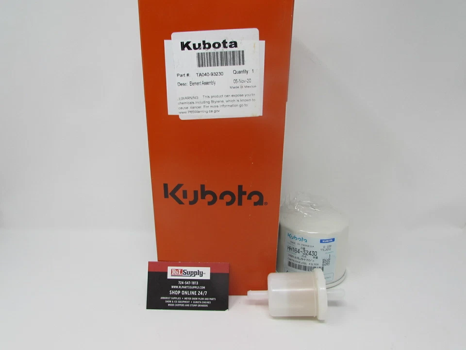 KIT DE FILTRO DE AIRE, ACEITE Y COMBUSTIBLE ORIGINAL DEL MOTOR KUBOTA SE ADAPTA A RTV1100 RTV 100 Foto 1 de 1