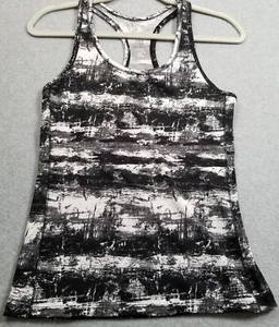 H&M Activewear Tank Top Women’s Small S Black White Tie Dye Sleeveless Racerback - Picture 1 of 9