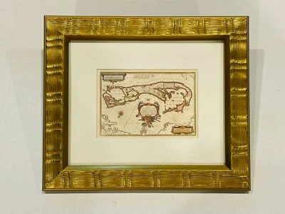 BLAEU & NORWOOD Framed Vintage Reproduction 1642 Map of Bermuda - 11 x 13" - Image 1 of 4