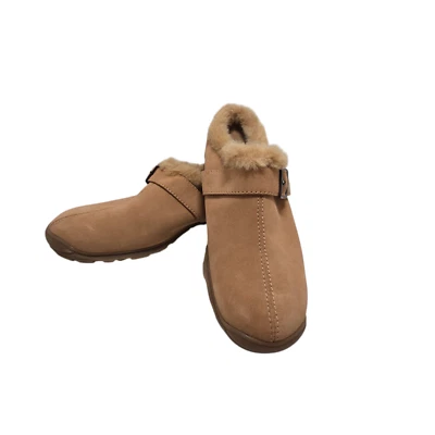 Zuecos forrados de piel con hebilla correa de gamuza superior sin cordones talla 6,5 MIA para mujer Foto 1 de 4