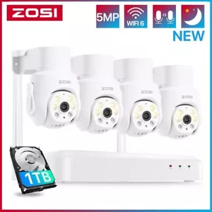 ZOSI Wi-Fi 6 CCTV Security Camera System Pan Tilt Auto Tracking 8CH 5MP 1TB plug - Picture 1 of 10