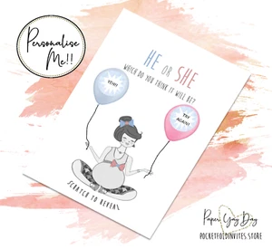 Baby Enthüllungskarte. Scratch Off Baby Sex versteckte Worte Karte. Baby Reveal Ankündigung - Bild 1 von 5