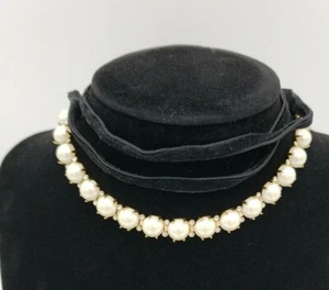 Collar Kate Spade Niñas En Perlas Nuevo Con Etiquetas Clásico Terciopelo y Perlas  - Imagen 1 de 5