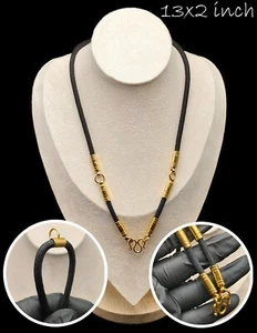 Stainless Steel Wonderful 4 Hook Men Women Gold Plated Rope Necklace Amulet CK98 - Picture 1 of 10