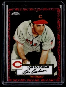 Topps 2021 cromo platino aniversario Lou Boudreau rojo toile refractor #’d 1/5 - Imagen 1 de 2