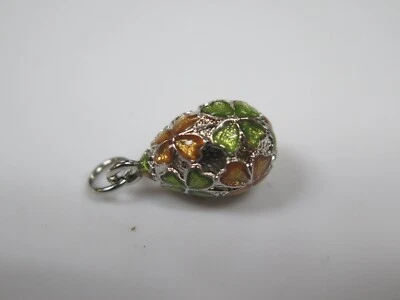 🌷 Colgante Joan Rivers Huevo Fabergé Dije * TRÉBOL PASTEL VERDE AMARILLO * De colección Foto 1 de 4