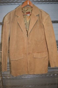 Haband Leather Jacket Suede Hide Blazer Sport Jacket Men's Large Lion's Den - Picture 1 of 6
