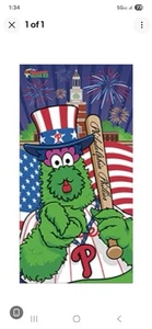 7.6.2025 Phillies SGA - Philadelphia Water Ice Phillie Phanatic Strandtuch NEU - Bild 1 von 1