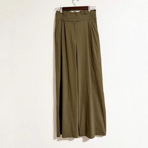 Pantalones Express Super High Rise Pierna Ancha Verde Oliva Talla 6 - Imagen 1 de 9