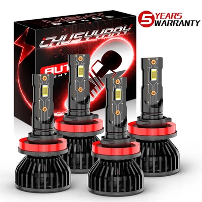 NUEVO Kit de bombillas LED de haz alto bajo 6500K para Nissan Rogue 2014-2020 Foto 1 de 4