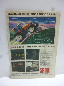 SAME TECHNOLOGIE EROBERT DAS FELD Orig.aufgeklebte Zeitungsanzeige 1989  1 Seite - Bild 1 von 1