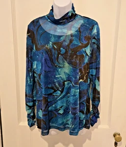 Susan Graver Damen Bluse teilgefüttert halbtransparent Ausschnitt und Ärmel SM - Bild 1 von 9