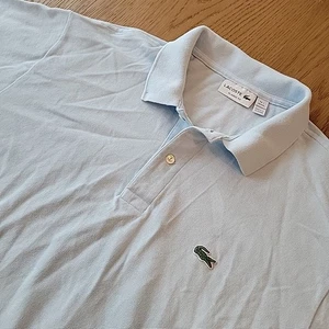 Lacoste Classic Fit Blue Short Sleeve Polo Shirt Size FR 7 / US XXL Preppy - Picture 1 of 9