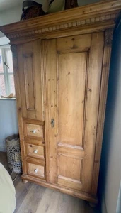 Vintage Pine Handmade Wardrobe - Picture 1 of 6