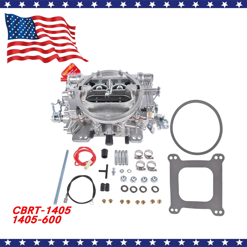 1405 Carburetor for Performer 600 CFM 4-Barrel Square Bore Manual Electric Choke - Image 1 of 4