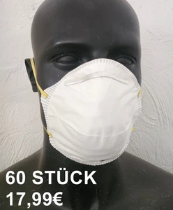FFP1 Maske 60Stk  Atemschutzmaske Staubmaske Feinstaubmasken 60 Stück - Bild 1 von 6