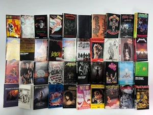 40 Cassette Tape Original J-Card Inserts Only Lot 80er 90er Metal Rock Hair Art - Bild 1 von 9
