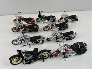1/18 Maisto Harley Davidson Lot Of 9. Clean, No Damaged Parts. L3 - Picture 1 of 10