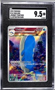 Pokemon WAILORD Journey Together Illustration Rare 162/159 ~ SGC 9.5 - Picture 1 of 2