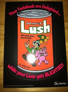 2011 TOPPS WACKY PACKAGES OLD SCHOOL 2 5X7 GIANT STICKER ORANGE BOOZ LUSH ALCHO - Picture 1 of 1