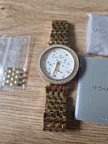 Orologio Michael Kors Mk 3727 oro bianco stelle pietre