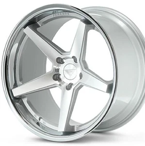 Ferrada FR3 20x10, 5x114, ET40, Machine Silver / Chrome Lip - Picture 1 of 3