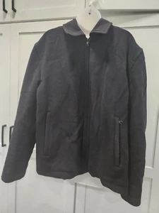 Vintage Y2K Banana Republic Jacket Wool Cashmere Full Zip Coat Mens Large L - Picture 1 of 7