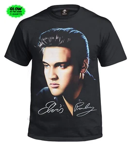 New Unisex Elvis Presley Signature T-Shirt Rock Star King Of Rock & Roll Legend - Picture 1 of 3