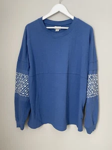 NWT BDG Urban Outfitters Cape May Embellished Long Sleeve Shirt Size M Oversized - Picture 1 of 6