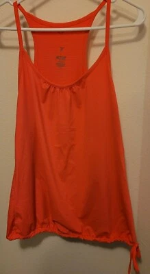 Camiseta sin mangas Old Navy Active rosa neón rayas cordón burbuja espalda deportiva para mujer L Foto 1 de 3