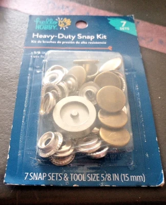 Hobby Lobby Heavy Duty Snap Kit 7 Snaps & Tool Size 5/8 in (15 mm) - Image 1 of 2